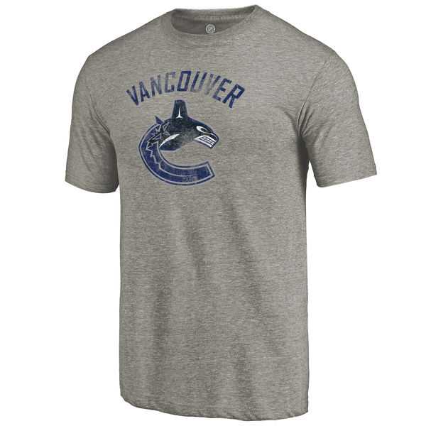 Men's Vancouver Canucks Distressed Team Logo Tri Blend T-Shirt Ash FengYun,We sell and wholesale Men's Vancouver Canucks Distressed Team Logo Tri Blend T-Shirt Ash FengYun on line form chian!